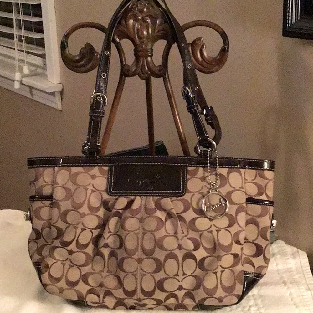 Coach Signature Pleated Gallery Tote A1032-F14281